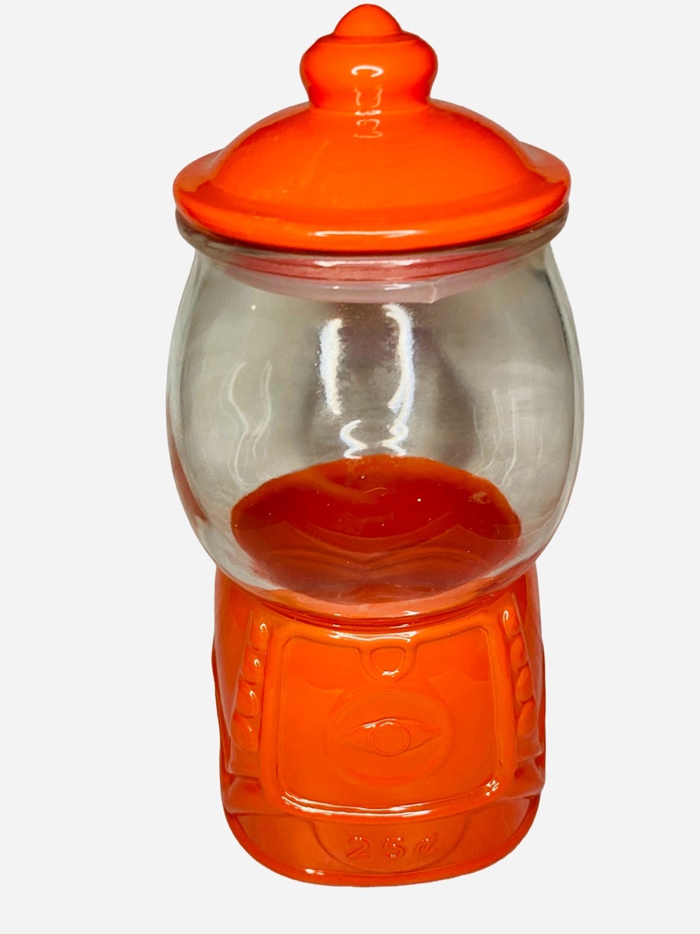 Orange Glass Candy Jar with Lid - Home Accents